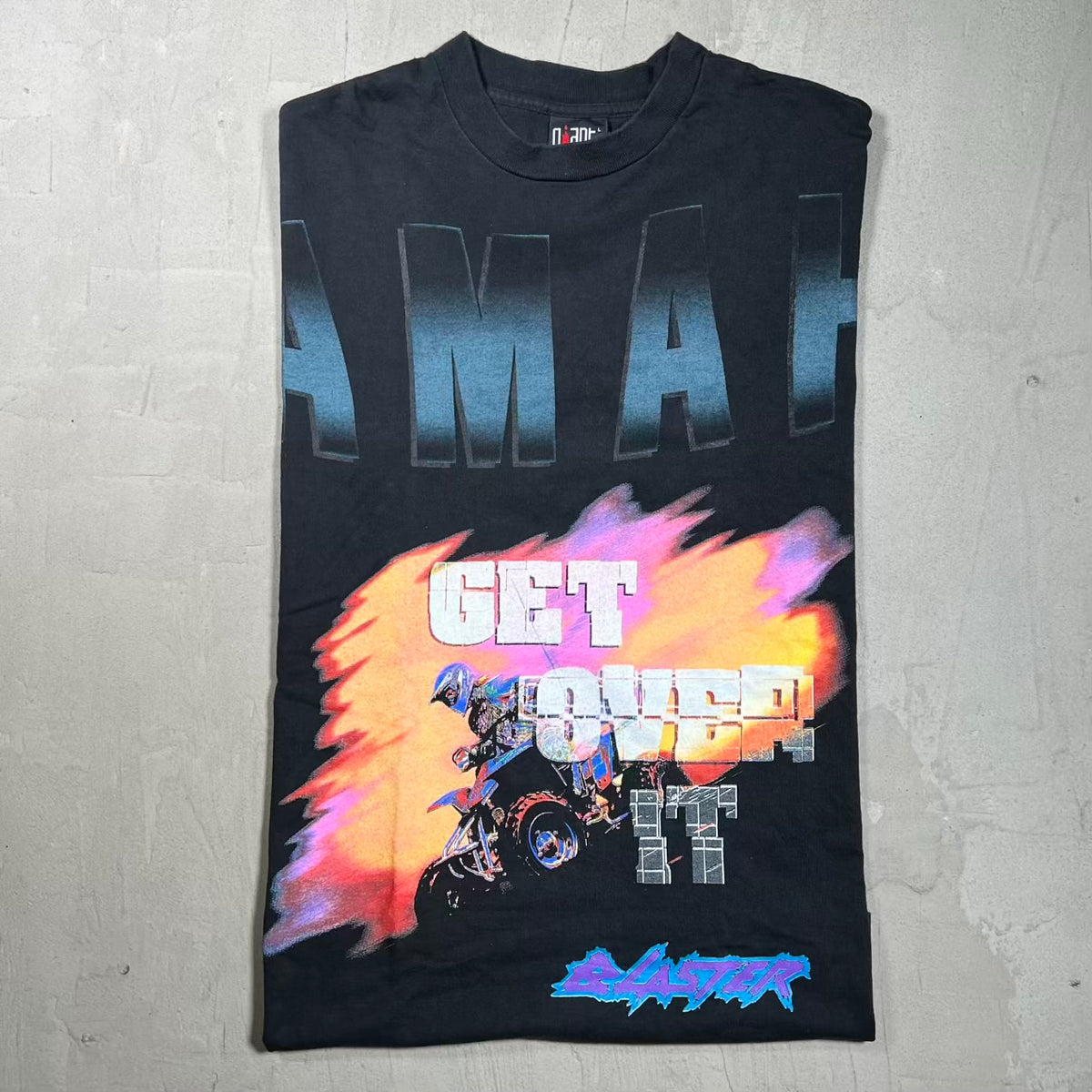 1990s Yamaha Get Over It Racing Black Tee Size Large USED v20187