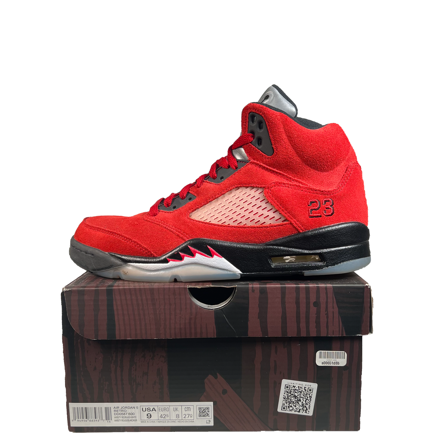 Jordan 5 Raging Bull Red (2021) Size 9 USED s21921