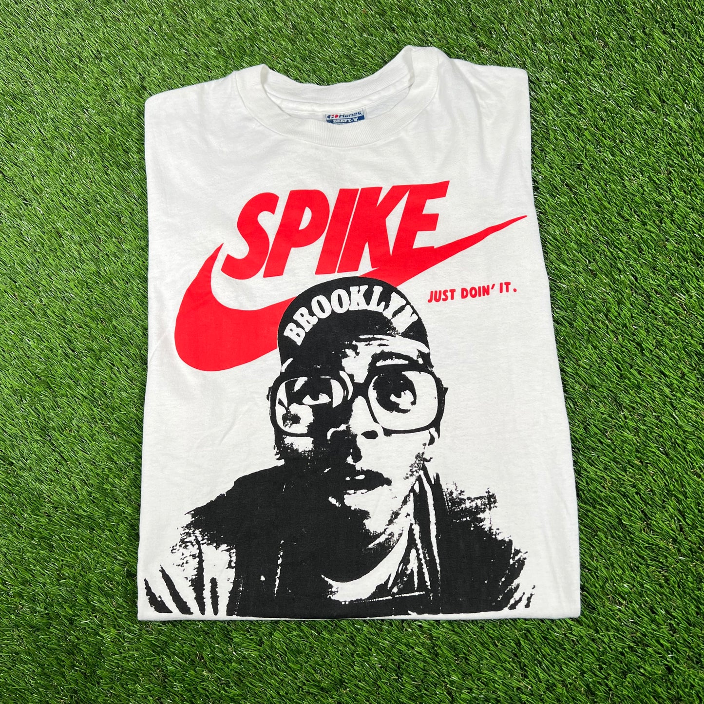 1990s Spike Lee Just Doin It White Tee Size Medium USED v16780