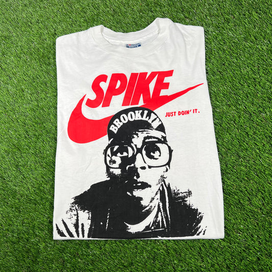 1990s Spike Lee Just Doin It White Tee Size Medium USED v16780