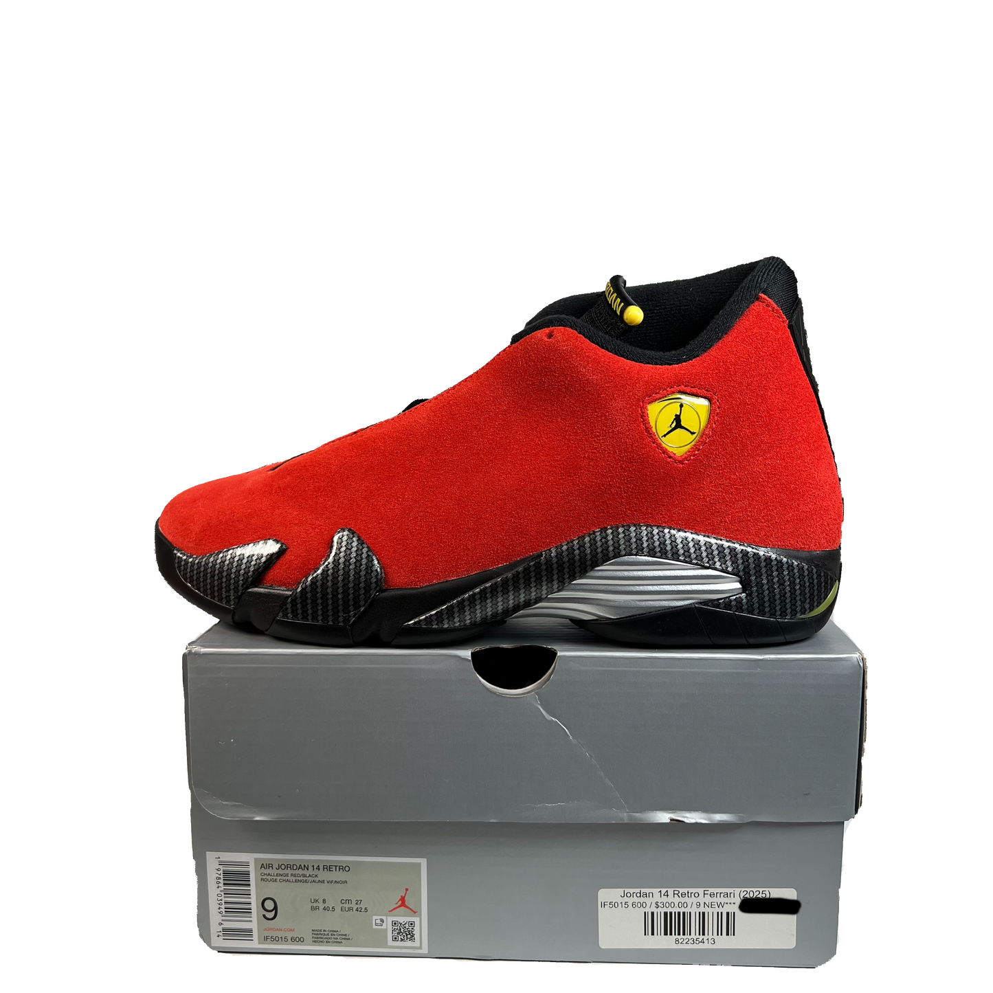 Jordan 14 Ferrari (2025) Size 9 NEW s22095