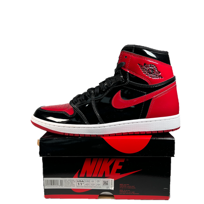 Jordan 1 High Patent Bred (2021) Size 11.5 USED s23187