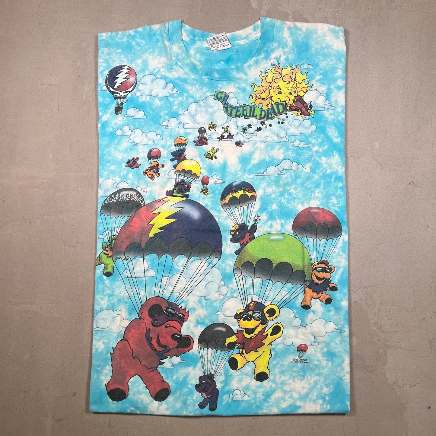 Grateful Dead Parachuting Bears 1993 Size XL USED v10943