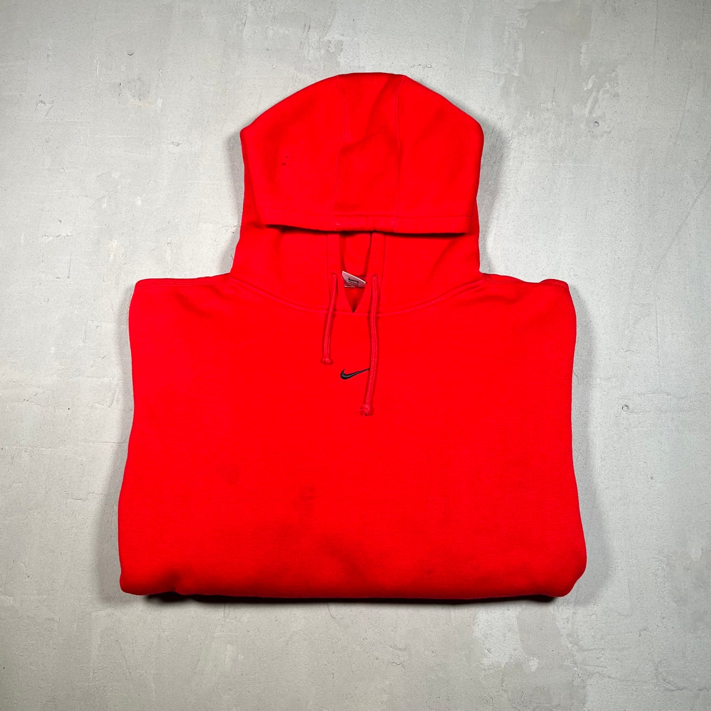 1990s Nike Center Swoosh Red Hoodie Size XL USED v18294