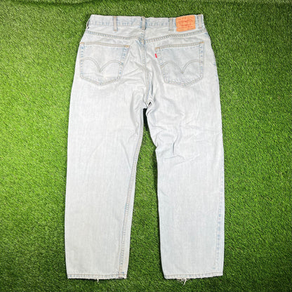 Y2K Levi 550 Light Wash Blue Denim Size 38 USED v17956