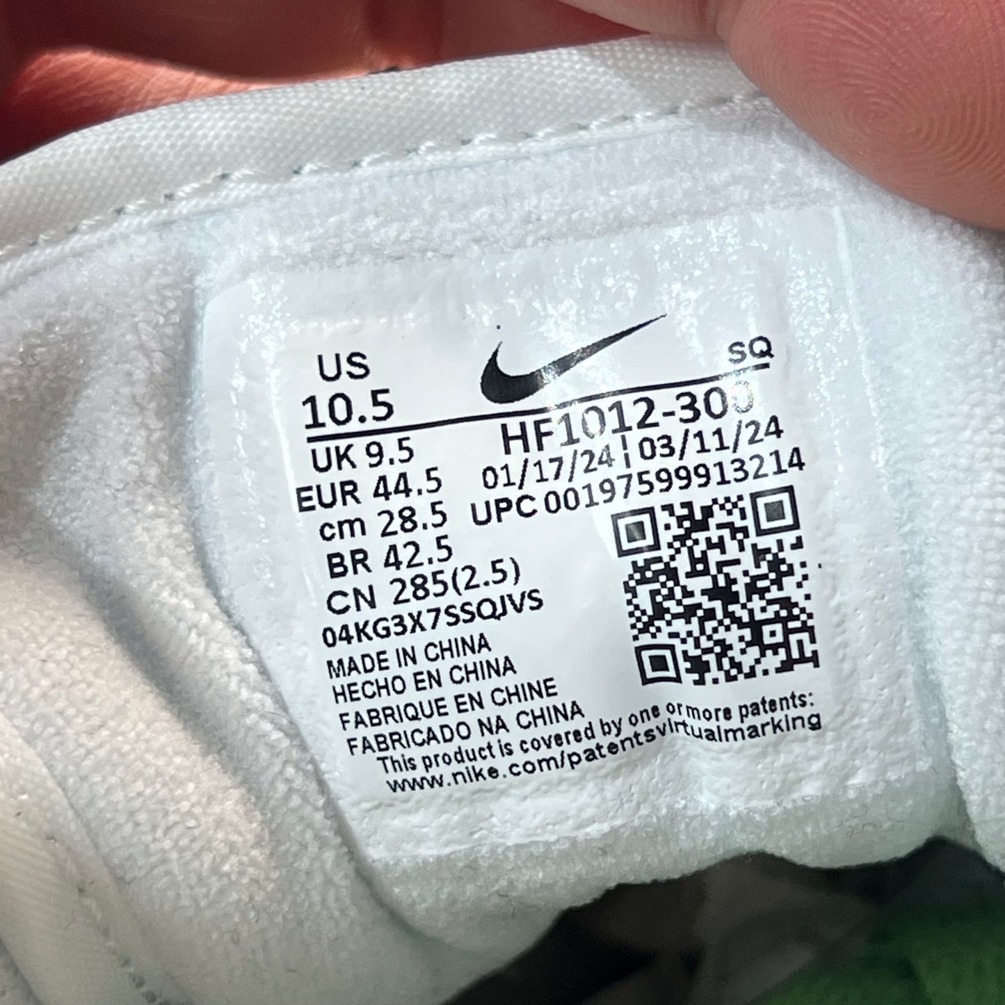 Nike Air Max 1 Patta Chlorophyll (2024) Size 10.5 USED s18902