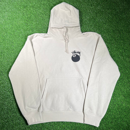 Stussy 8 Ball Sand Pull Over Hoodie Size XL USED x16066