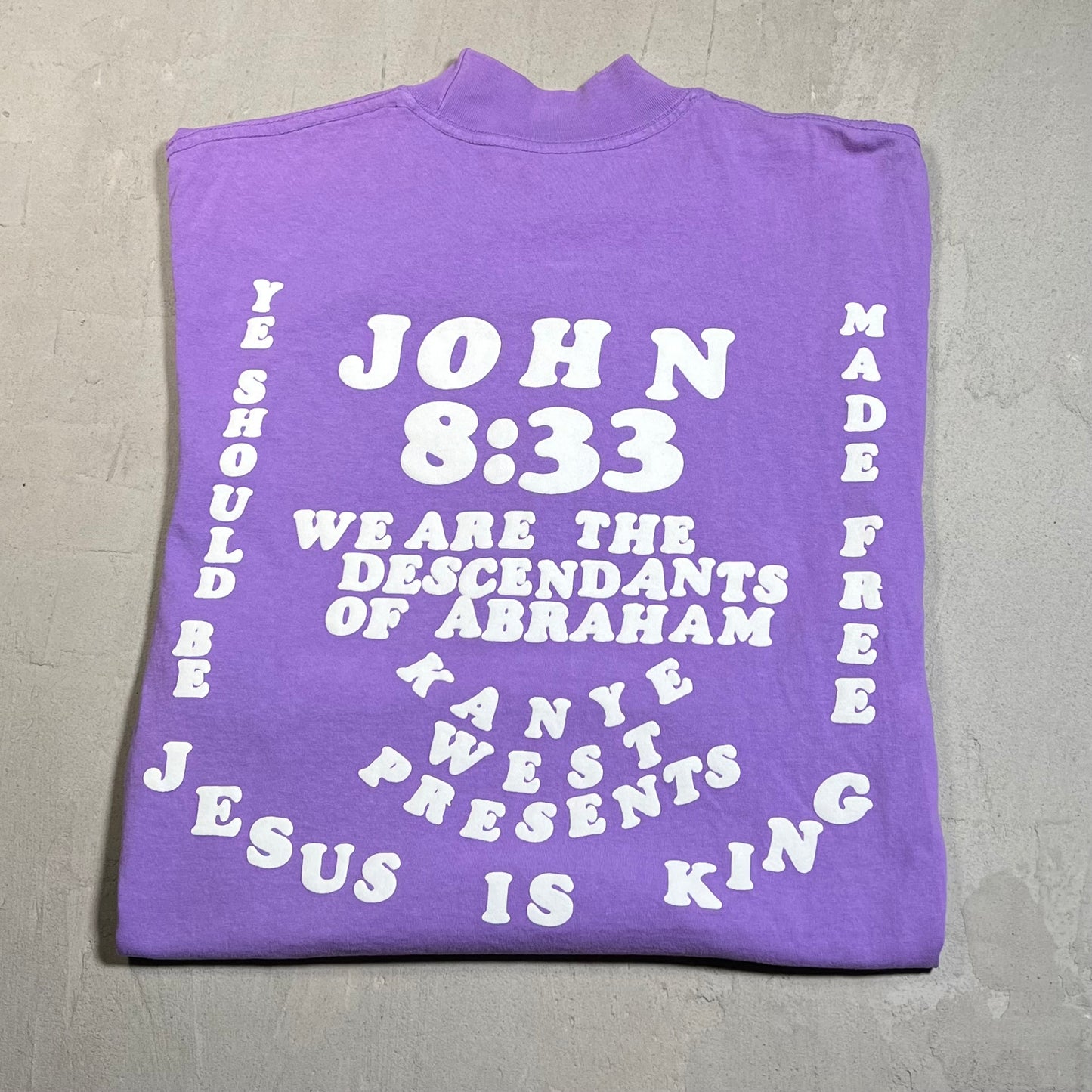 Kanye West CPFM Jesus is King Purple Tee Size Small USED x17640