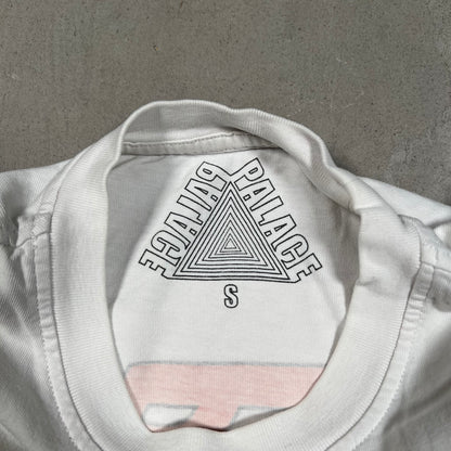 Palace Logo Tee White/Orange Size Small USED x17515