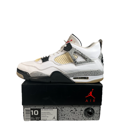 Jordan 4 White Cement (2016) Size 10.5 USED s22445
