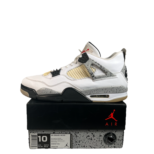 Jordan 4 White Cement (2016) Size 10.5 USED s22445