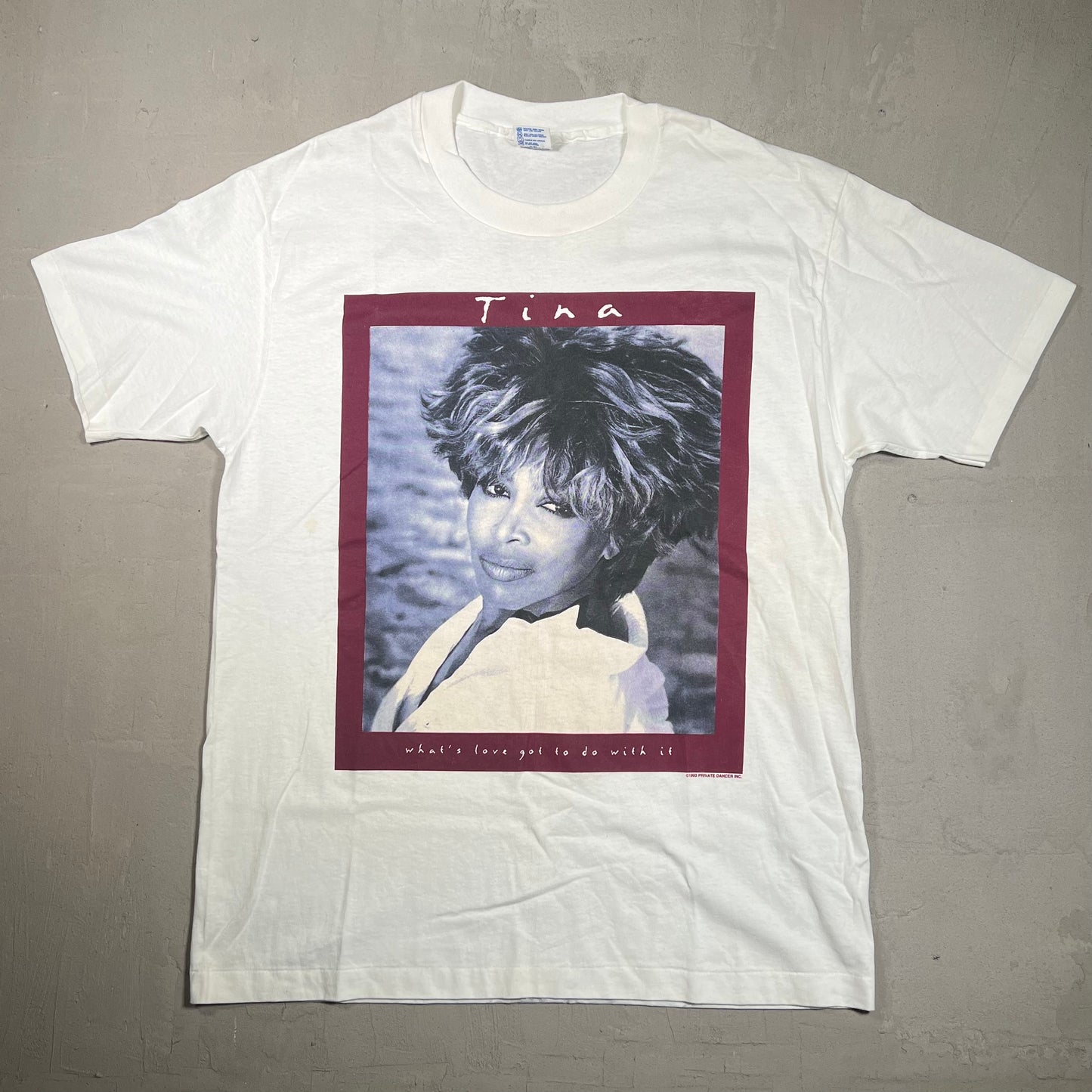 1993 Tina Turner what's love? tour tee white Size XL USED v13542