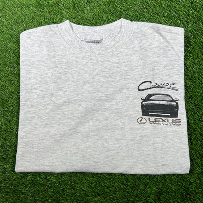 1990s Lexus Coupe Grey Tee Size Medium USED v17011