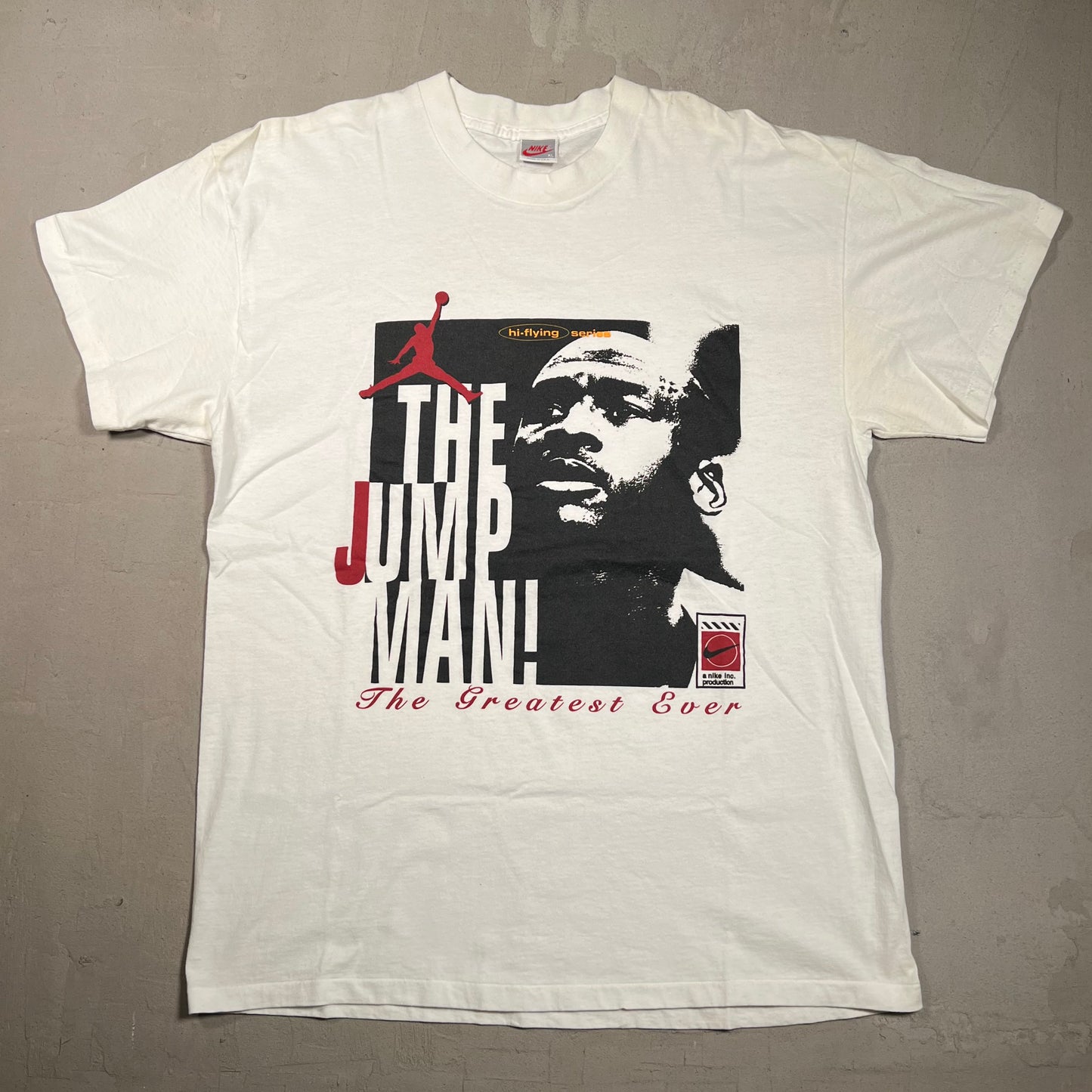 1990s Nike Jordan the Jump Man High Flying Series Tee Size XL USED v4882