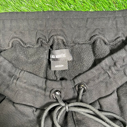 A Ma Maniere Stitch Black Sweatpants Size Medium USED x16022