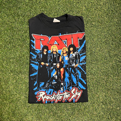 1989 Ratt "Reach for the Sky" Black World Tour Tee SIze Large