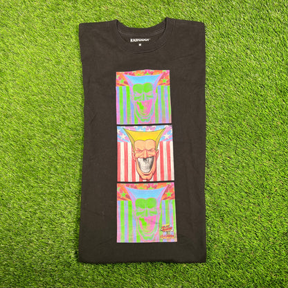 Kid Robot Street Fighter Capcom Ron Black Engilsh Guile Tee Size Medium USED x15820