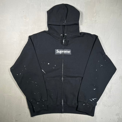 Supreme MM6 Box Logo Black Zip Up Hoodie Size Medium NEW x18912