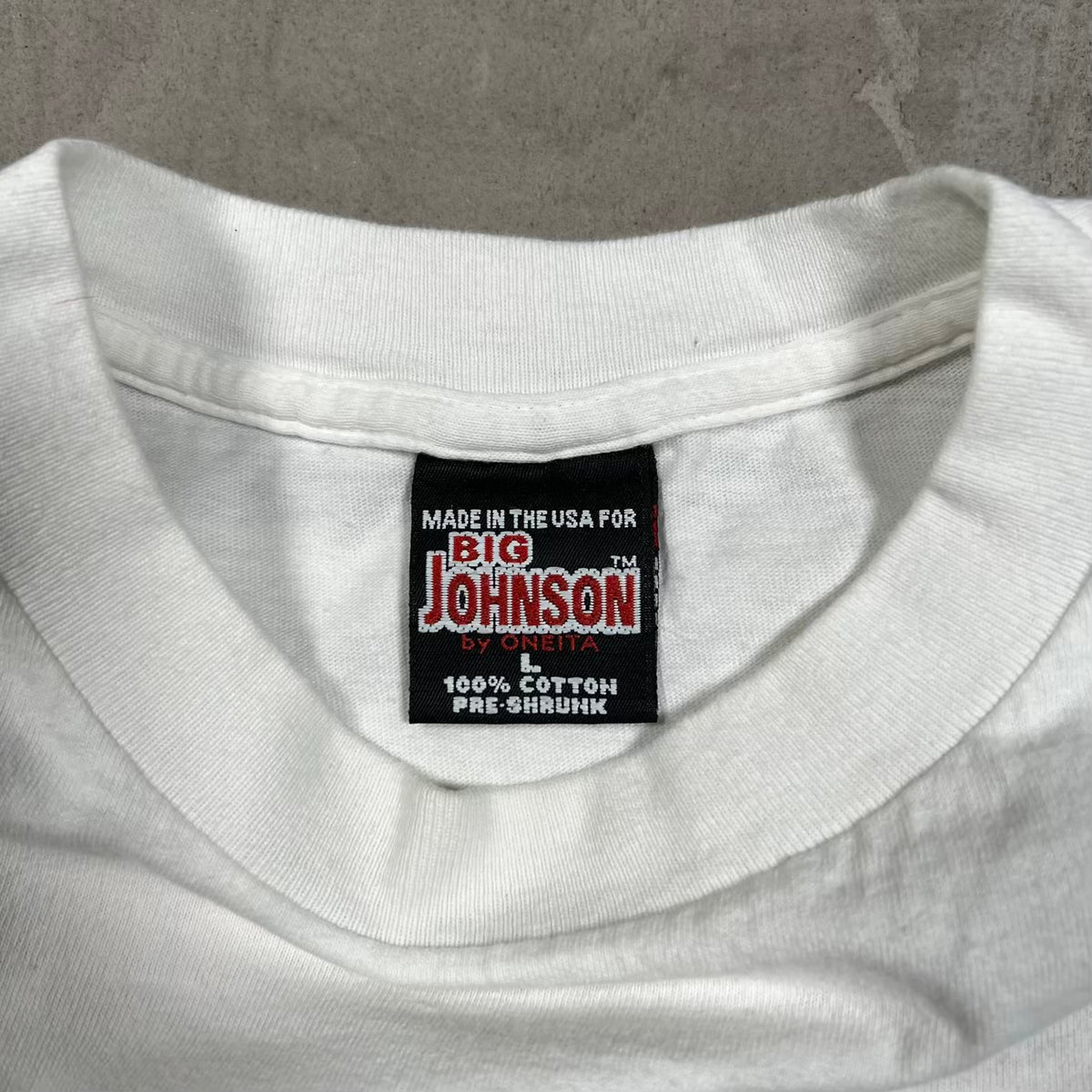 1992 Big Johnson Bar Casino White Tee Size Large USED v20352
