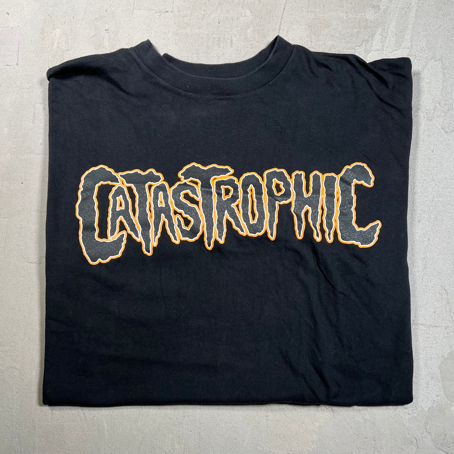 Y2K The Cleansing "Catastrophic" Black Tee Size Large USED v19430