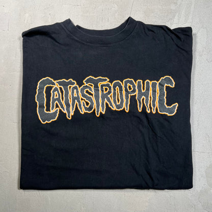 Y2K The Cleansing "Catastrophic" Black Tee Size Large USED v19430