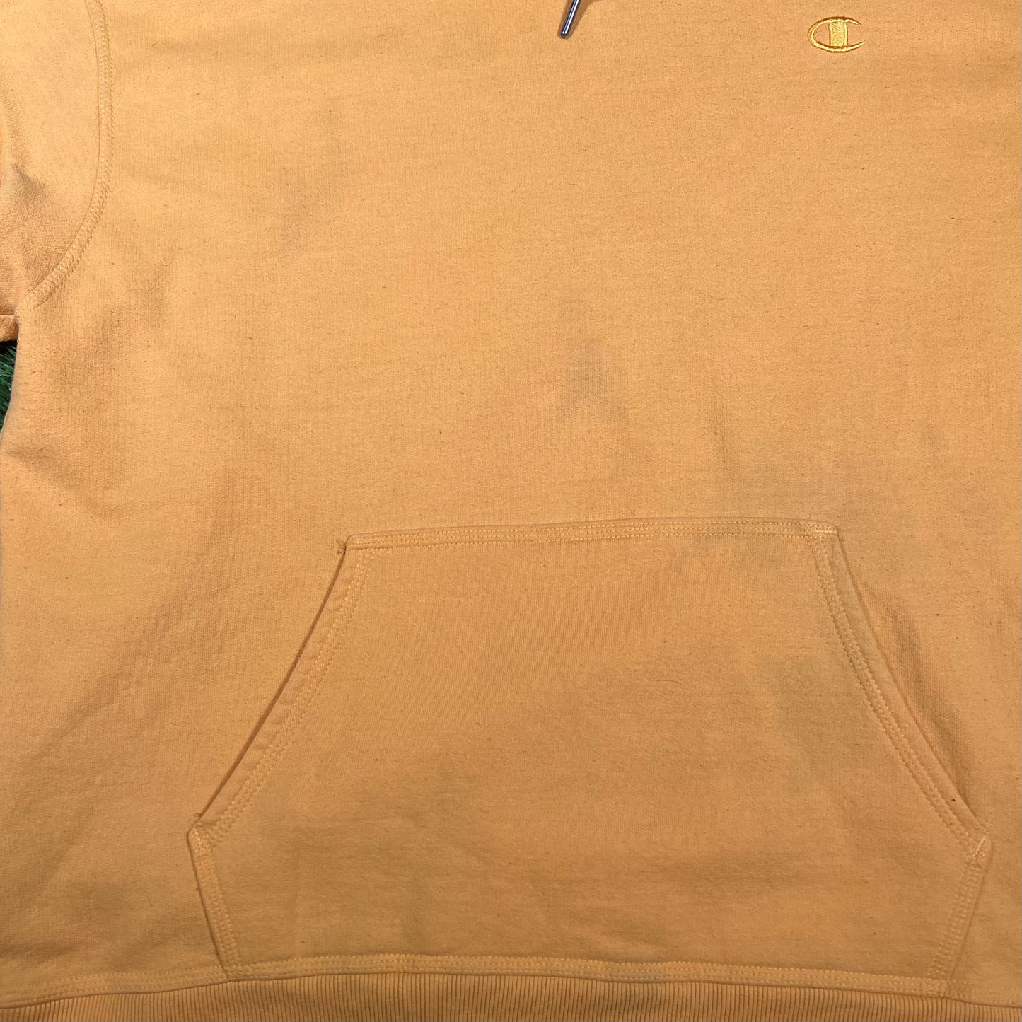 Champion Sitich Logo Yellow Hoodie Size XL USED v17408