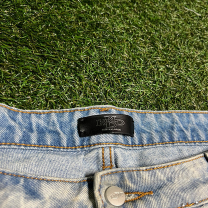 HMDD Crystal Jeans Shorts Jhorts Size XXL USED x14295