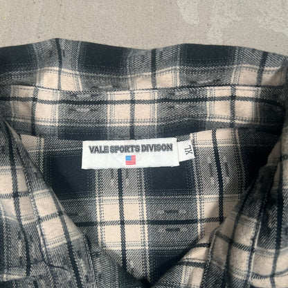 Vale Blue/White Plaid Rhinestone Button Up Longsleeve Size XL USED x17460