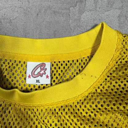 Corteiz Open Mesh Panel Jersey Yellow (2025) Size XL USED x18521