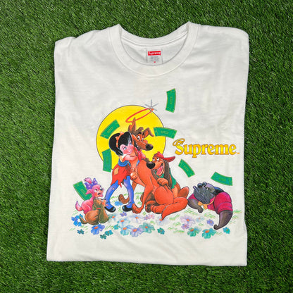 Supreme "All Dogs Go To Heaven" White Tee Size Medium NEW x15294