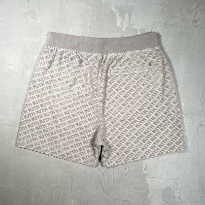 Kith Repeat Logo Stone Terry Shorts Size Medium USED x18669