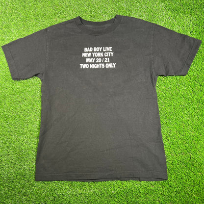 Y2K Black Bad Boy Reunion Tee Size Medium USED v18057