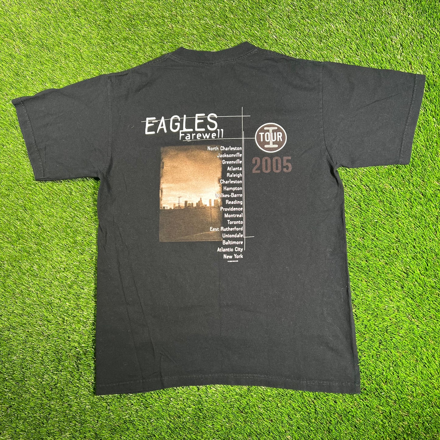 2005 Eagles Farewell Tour Black Tee Size Medium USED v18124
