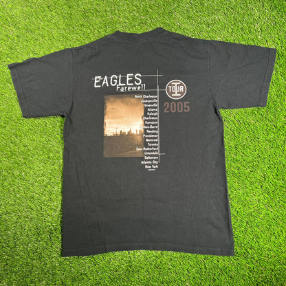 2005 Eagles Farewell Tour Black Tee Size Medium USED v18124