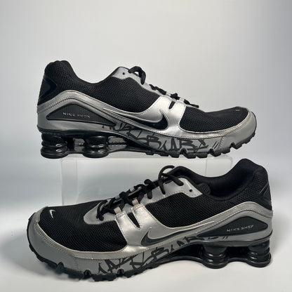Nike Shox Black/Silver Graffiti (2007) Size 14 USED s17673