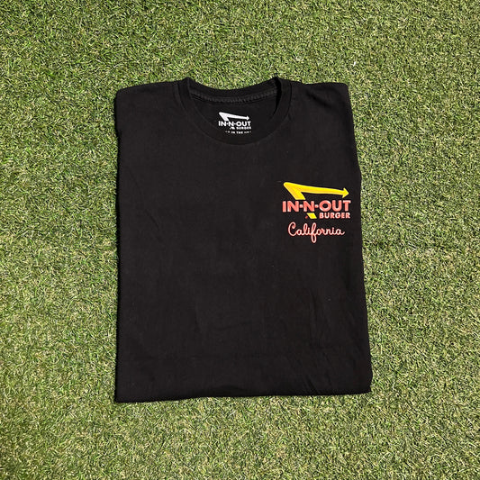 In N Out California Black Tee Size XL USED v15975