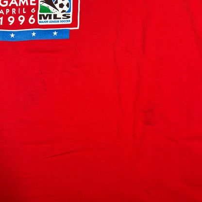 1996 Nike MLS Inaugural Game Red Tee Size XL USED v17967