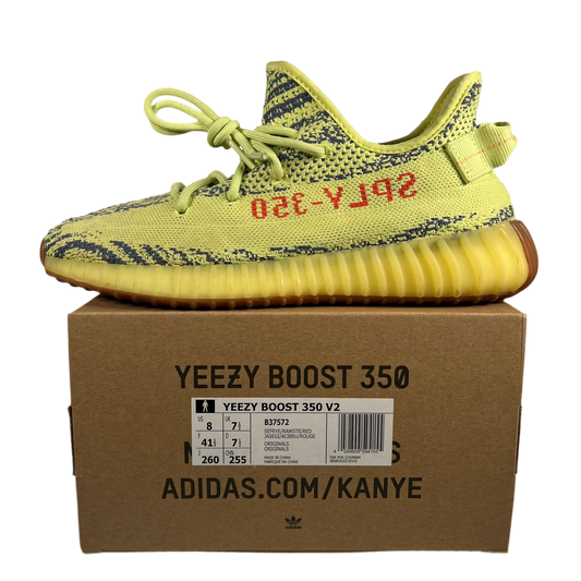 Yeezy Boost 350 v2 Semi Frozen Yellow Size 8 USED s17363