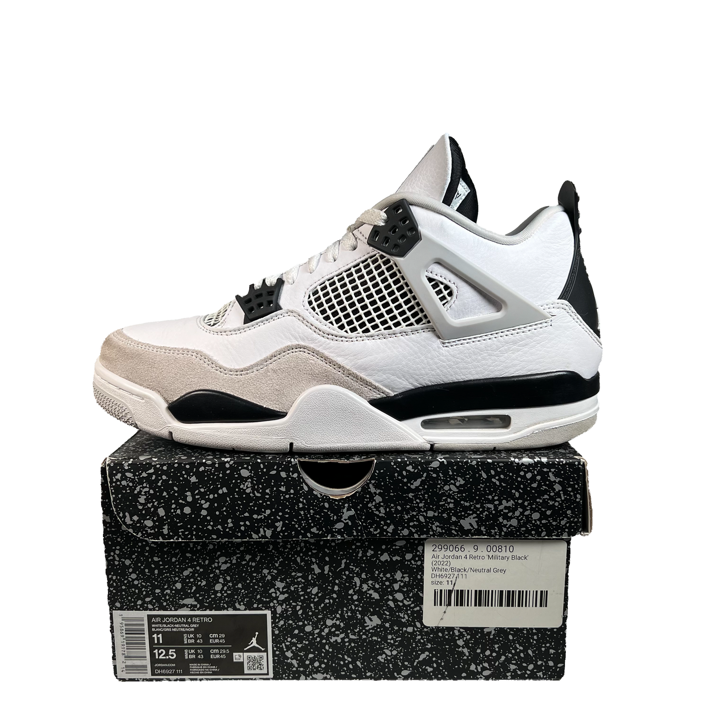 Jordan 4 Military Black (2022) Size 11 USED s22531