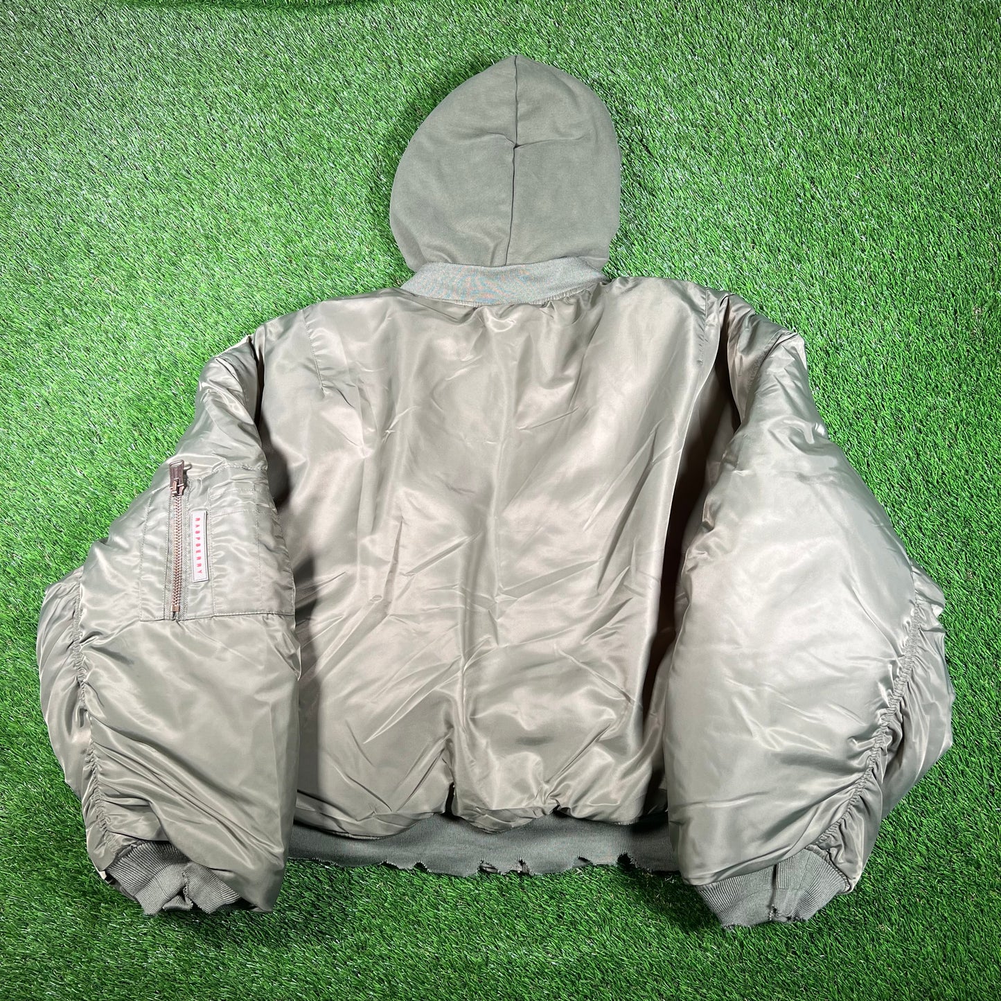 GV Gallery Olive Green Reversible Bomber Jacket Size Medium NEW x15356