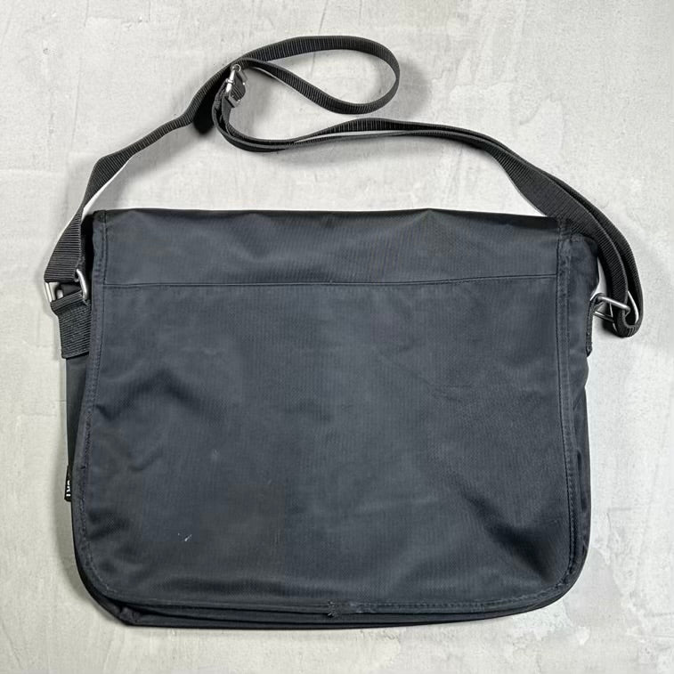 1990s Polo Sport Ralph Lauren Black Messenger Bag USED v20182