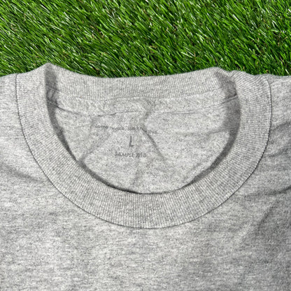 This Is Not Supreme Flag Logo Grey Tee Size Large USED x15879