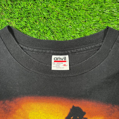 1997 Brooks and Dunn Tour of Fame Black Tee Size XL USED v18609