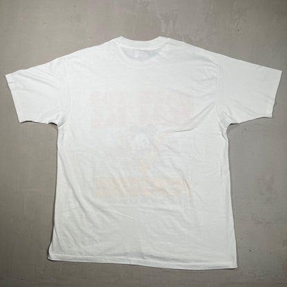 1992 Penguins Stanley Cup Champs White Tee Size XL USED v16675