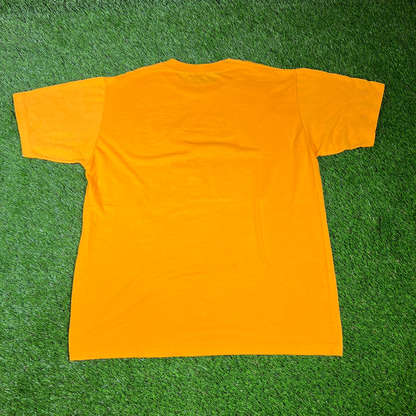 1980s Nike Oak Hills Run Yellow Tee Size Large USED v16637