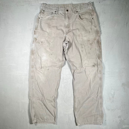 Y2K Carhartt Lightweight Beige Carpenter Pants Size 36 USED v20041