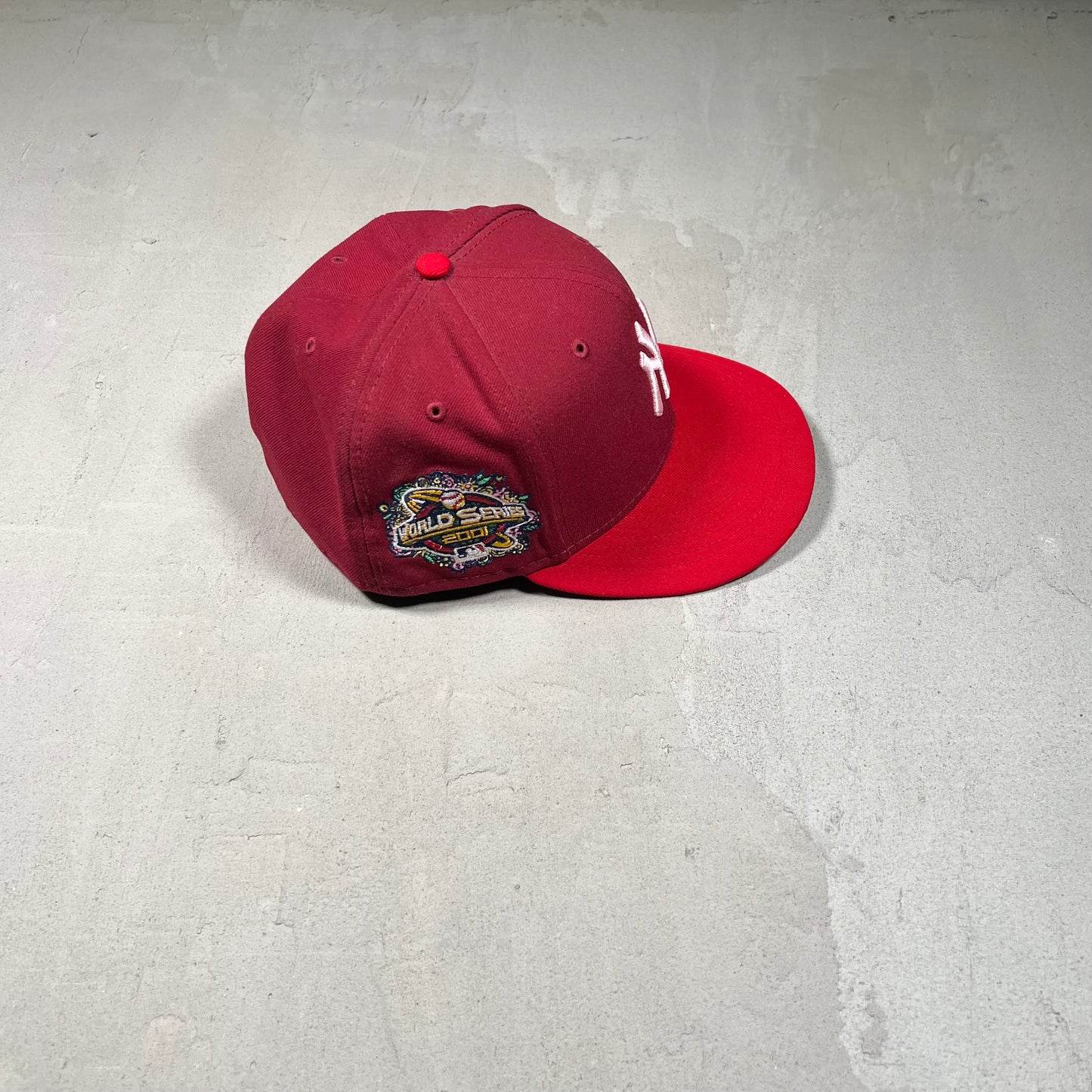 New Era MLB Jae Tips Wine Red Fitted Hat Size 7 1/2 USED x17237