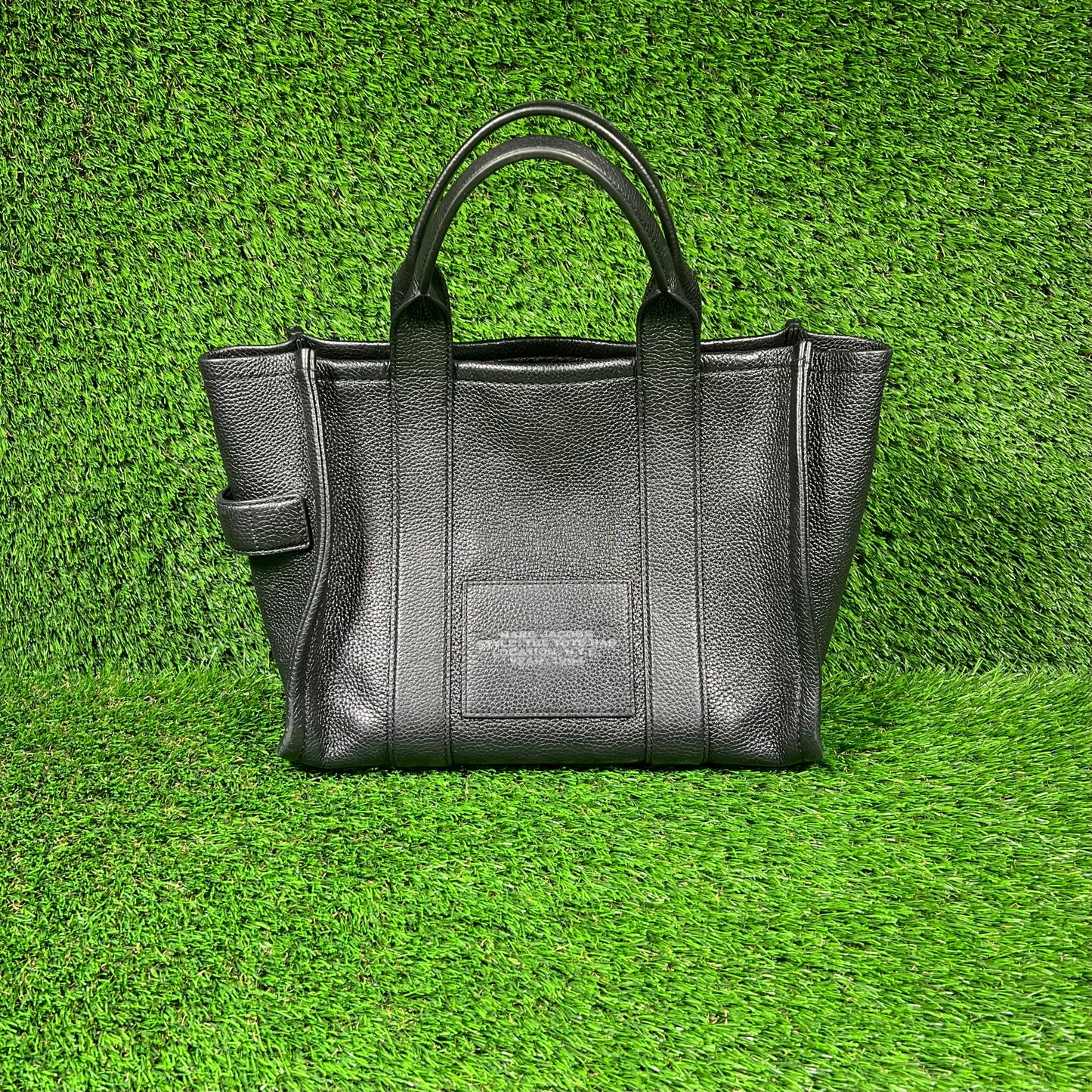 Marc Jacobs The Tote Bag Black Leather Size Medium USED x16626