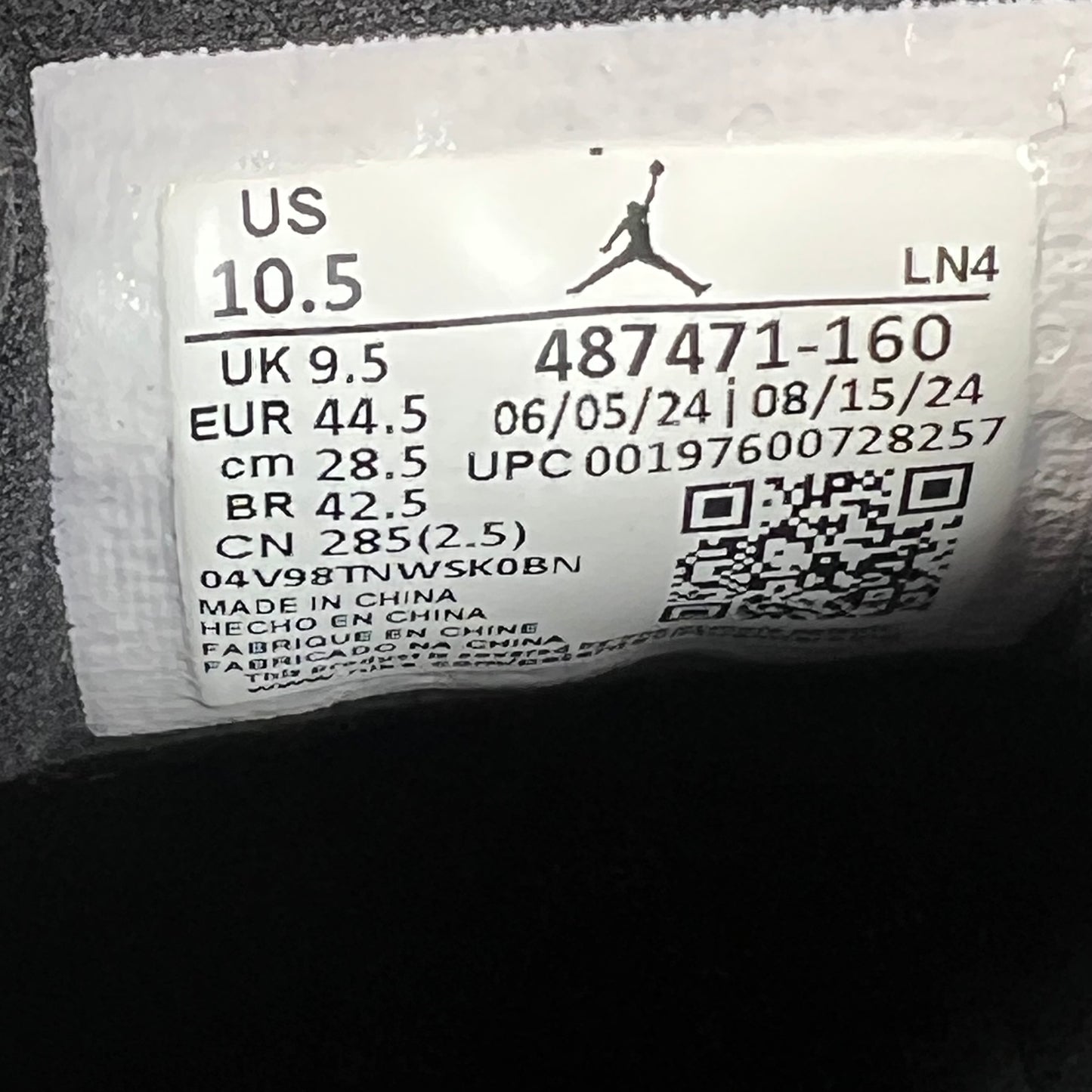 Jordan 14 Black Toe (2024) Size 10.5 USED s22027