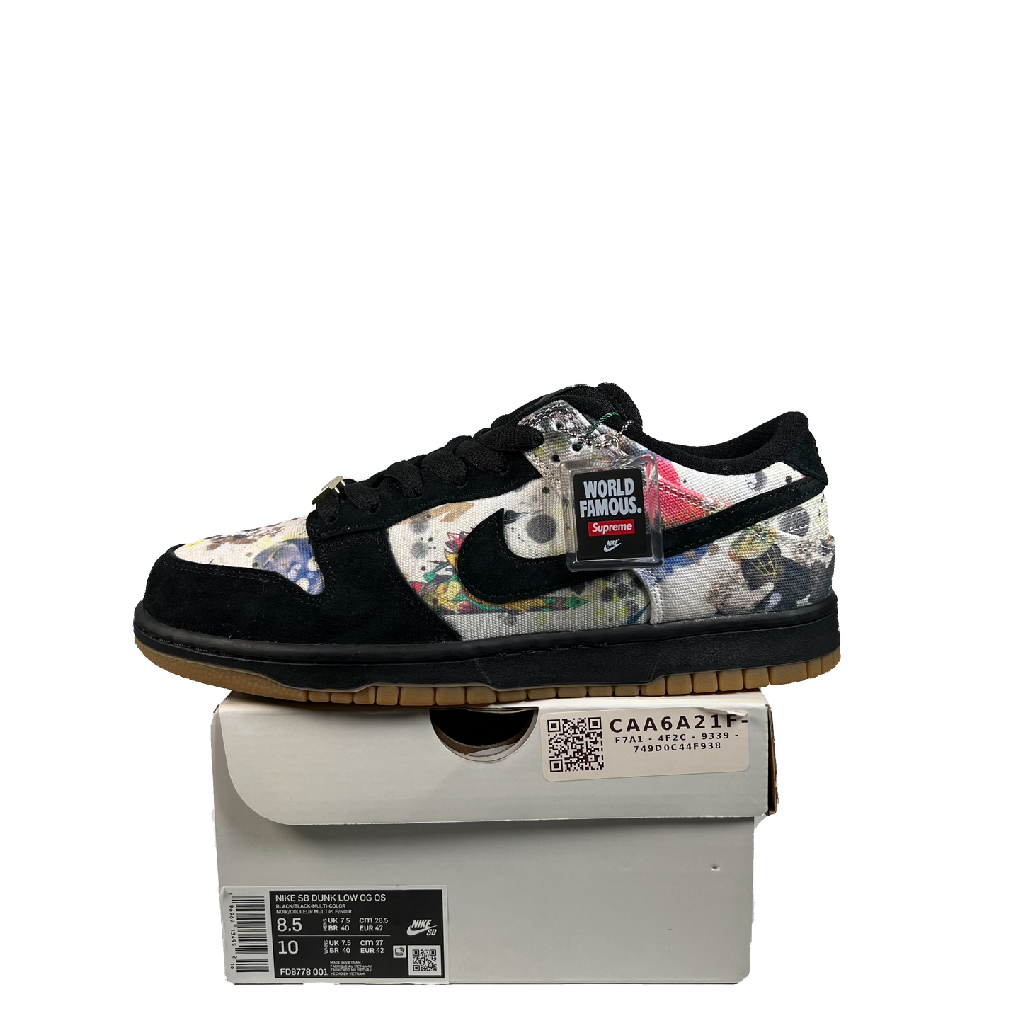Nike SB Dunk Low Supreme Rammellzee (2023) Size 8.5 NEW s22548
